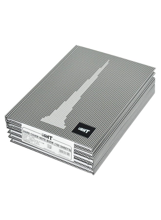 FIS Light Hard Cover Single Line Notebook 100 Sheets, A5(14.8 x 21 cm) Size, Pack Of 5 Pcs-LINBA51706 - Image 1